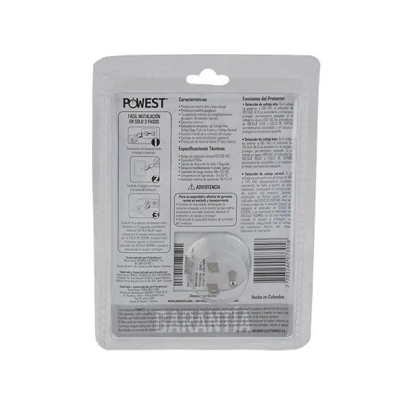 PROTECTOR DE VOLTAJE POWEST REFRIMATIC 120V/10A - Imagen 4